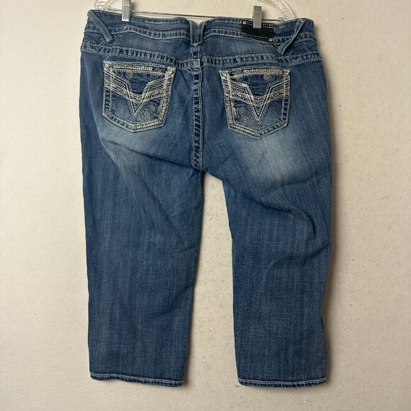 Vigoss The Chelsea Capri Jeans Plus Size 18  Stretch embroidered embellished - Picture 5 of 8
